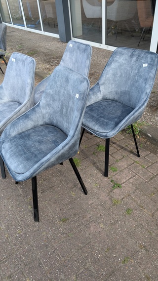 4x Eetkamerstoel don adore light blue, Zazuhome